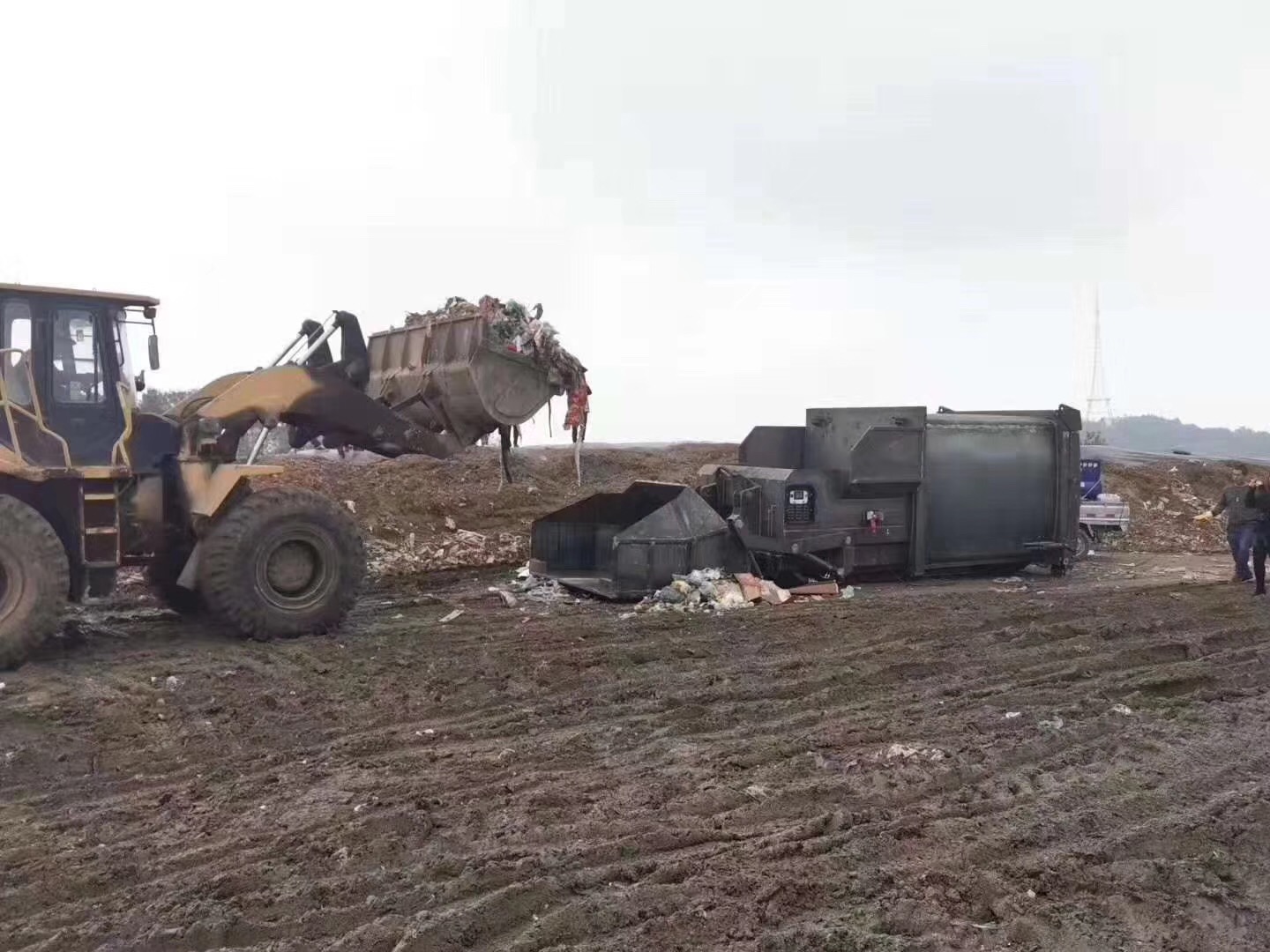 杭州环卫局现场观看订购移动压缩垃圾站10台