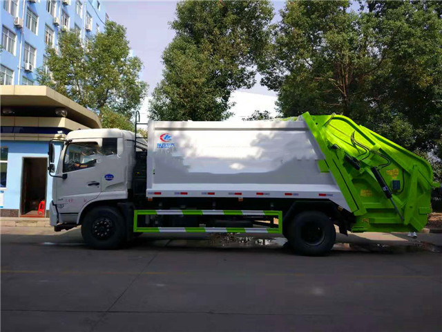 东风天锦14方压缩垃圾车发车上海博德尔环卫集团