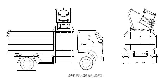 自装卸式挂桶垃圾车使用说明书