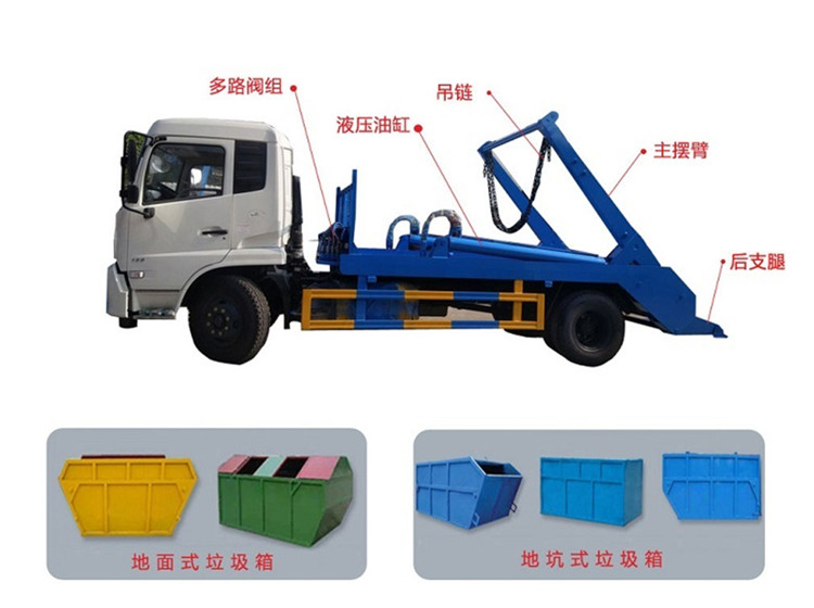 东风145摆臂垃圾车_8方摆臂垃圾车首选